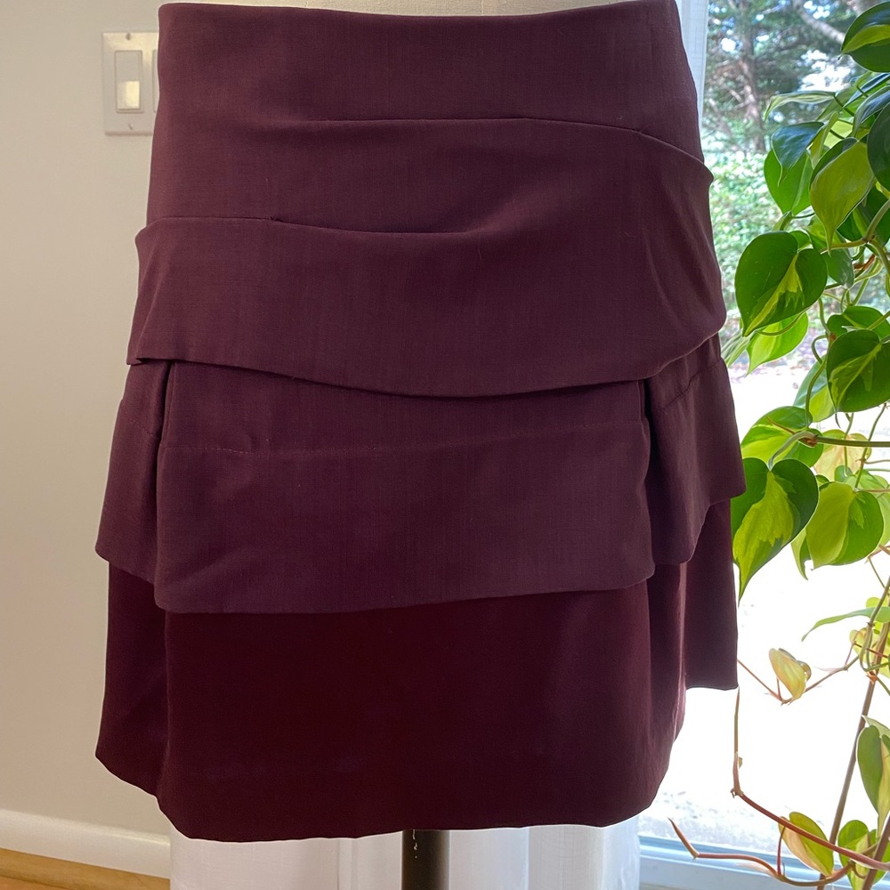 Brunello Cucinelli pleated wool and silk mini skirt